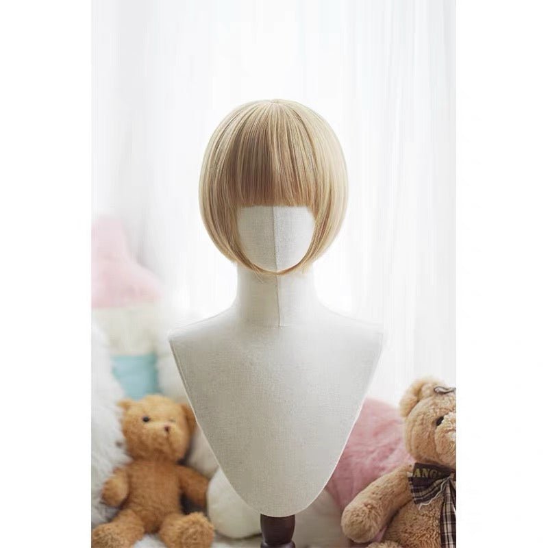 L - email Wig Double Braids Short Curly Lolita Wig - lemailwigs