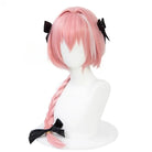 L - email Wig FGO Astolfo Cosplay 80cm Long Pink Braid Wig - lemailwigs