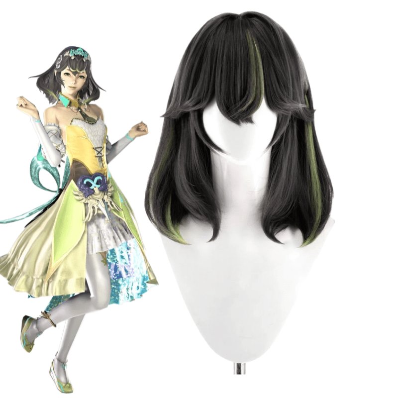 L - email Wig Final Fantasy Sphene Mixed Colors 42cm Cosplay Wig - lemailwigs