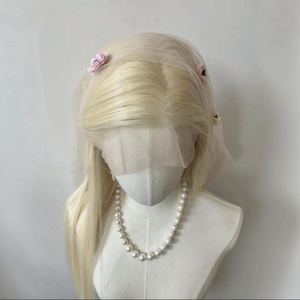 L - email Wig Full Lace Wig Blonde Black Long Straight Base Wig - lemailwigs