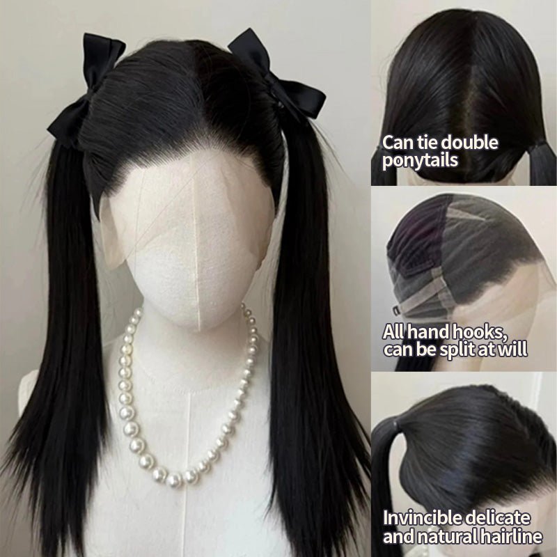 L - email Wig Full Lace Wig Blonde Black Long Straight Base Wig - lemailwigs