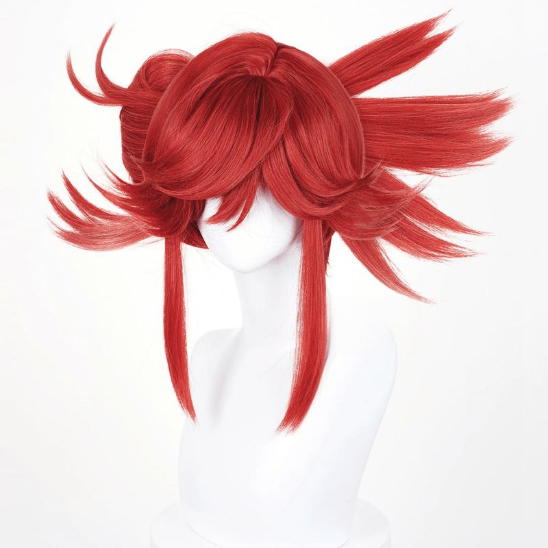L - email Wig Gachiakuta Riyo Red Cosplay Wig - lemailwigs