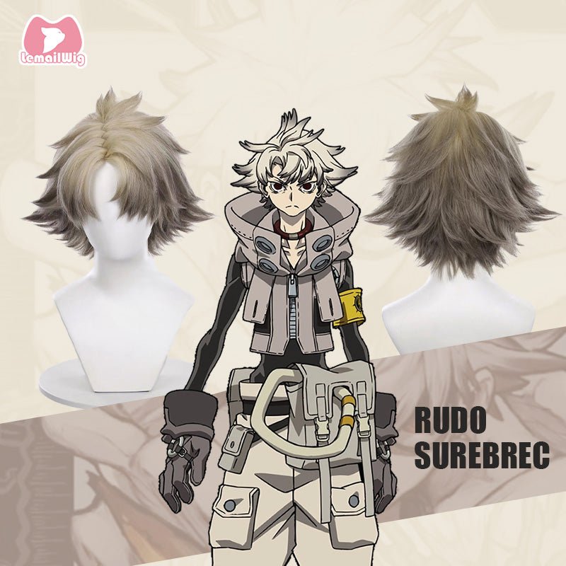 L - email Wig Gachiakuta Rudo Surebrec 25cm Halloween Cosplay Wig - lemailwigs