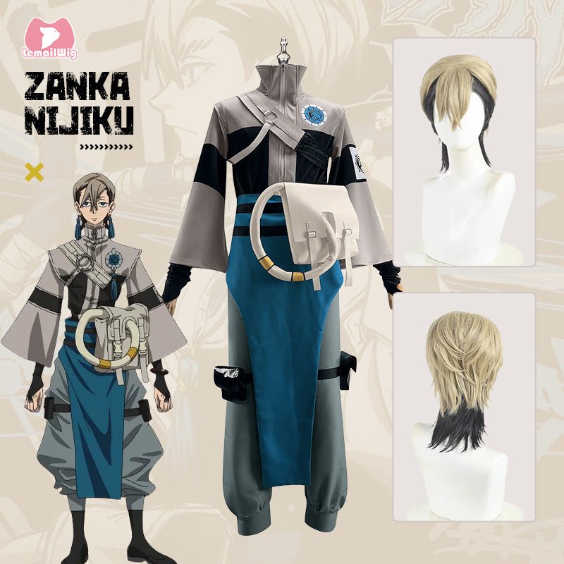 L - email Wig Gachiakuta Zanka Nijiku Cosplay Costume And Wig Full Set - lemailwigs