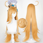 L - email Wig Genshin Impact Escoffier Orange 95cm Straight Halloween Cosplay Wig - lemailwigs