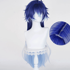 L - email Wig Genshin Impact Flins Blue Gradient 85cm Halloween Cosplay Wig - lemailwigs