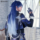 L - email Wig Genshin Impact Flins Blue Gradient 85cm Halloween Cosplay Wig - lemailwigs