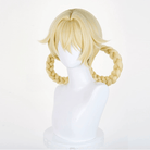 L - email Wig Genshin Impact Jahoda Gold Double Braids Halloween Cosplay Wig - lemailwigs