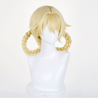 L - email Wig Genshin Impact Jahoda Gold Double Braids Halloween Cosplay Wig - lemailwigs