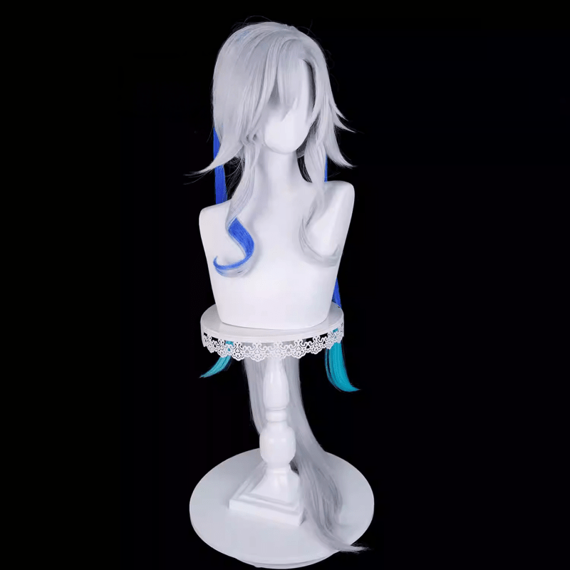 L - email Wig Genshin Impact Lantern Rite Neuvillette Color mixing 98cm Cosplay Wig - lemailwigs