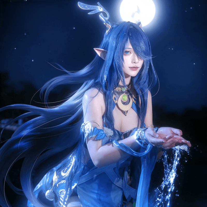 L - email Wig Genshin Impact Lauma Halloween Cosplay Costume - lemailwigs