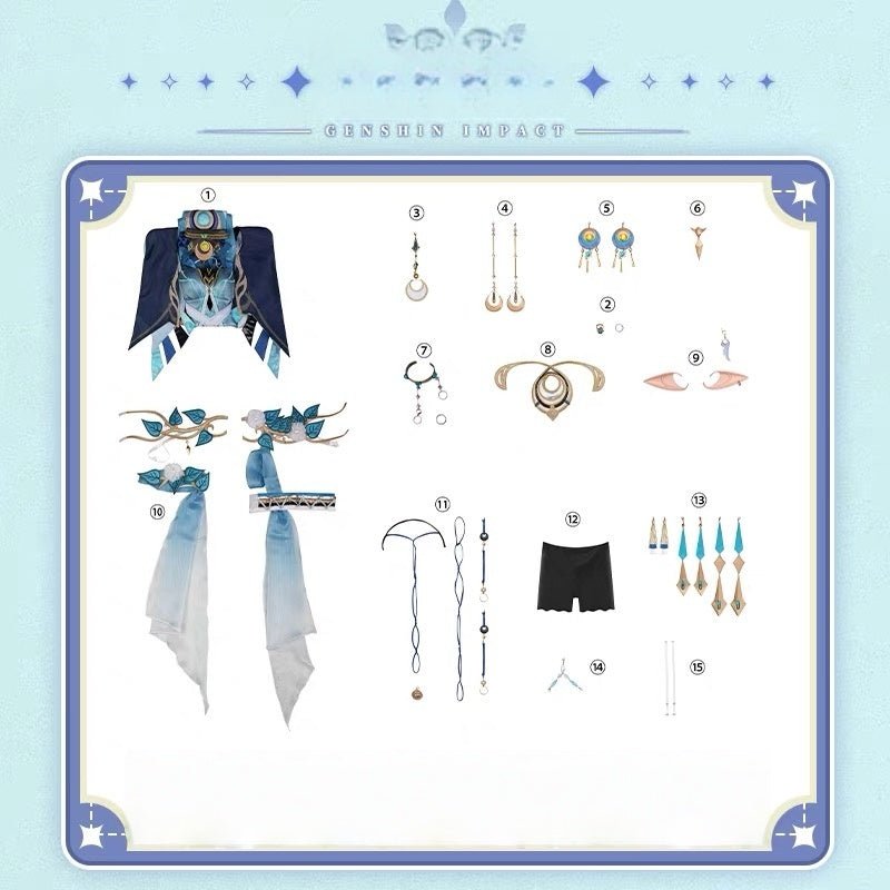 L - email Wig Genshin Impact Lauma Halloween Cosplay Costume - lemailwigs