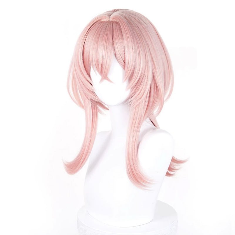 L - email Wig Genshin Impact Linnea Ponytail Pink Cosplay Wig - lemailwigs