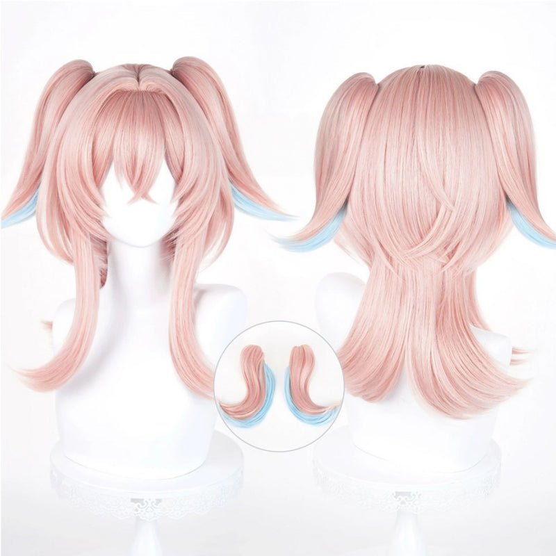L - email Wig Genshin Impact Linnea Ponytail Pink Cosplay Wig - lemailwigs
