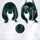 L - email Wig Genshin Impact Nefer Dark Green 36cm Halloween Cosplay Wig - lemailwigs