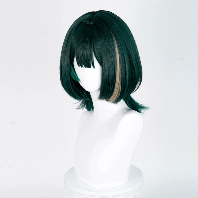 L - email Wig Genshin Impact Nefer Dark Green 36cm Halloween Cosplay Wig - lemailwigs