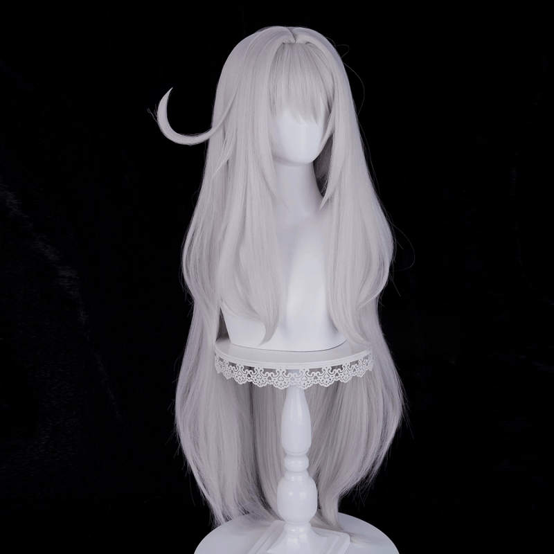 L - email Wig Genshin Impact Ronova Gray 98cm Halloween Cosplay Wig - lemailwigs