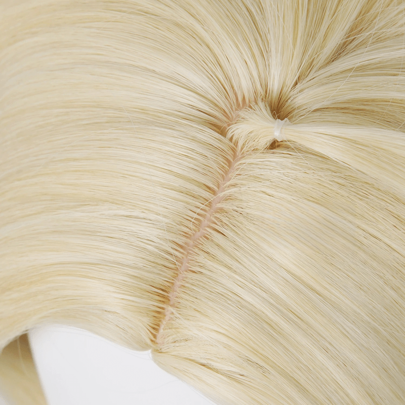 L - email Wig Genshin Impact Varka Gold 35cm Halloween Cosplay Wig - lemailwigs