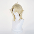 L - email Wig Genshin Impact Varka Gold 35cm Halloween Cosplay Wig - lemailwigs