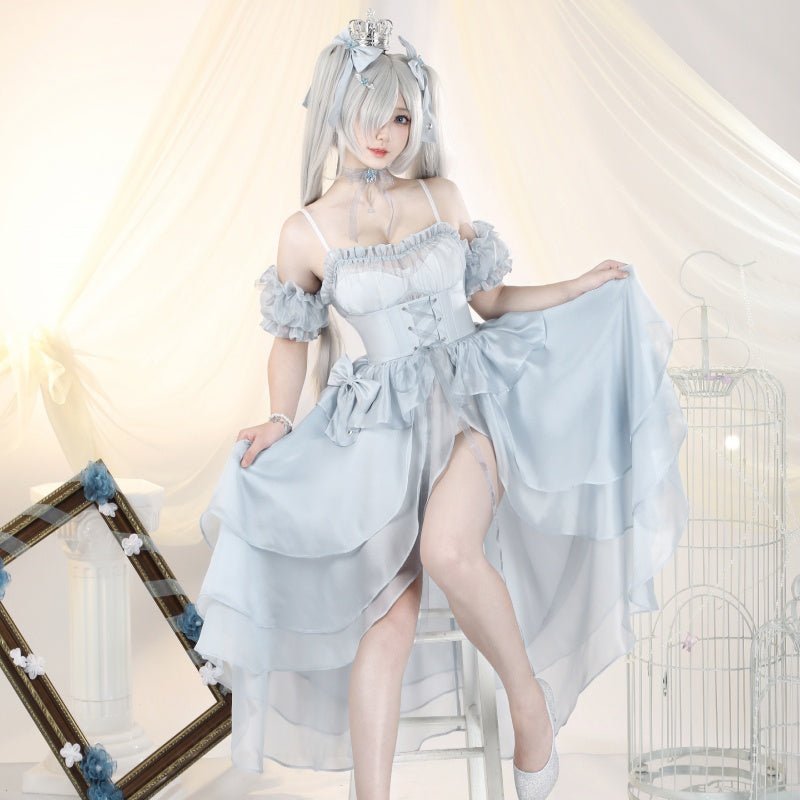 L - email Wig GODDESS OF VICTORY: NIKKE Cinderella: Glass Princess Cosplay Costume - lemailwigs