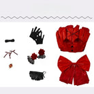 L - email Wig Goddess of Victory: Nikke X EVA Asuka Langley Red Dress Cosplay Costume - lemailwigs