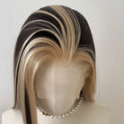 L - email Wig Gold Brown 13×4 Hand Hook 60cm Long Straight Front Lace Wig - lemailwigs