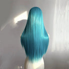 L - email Wig Hand Hook 13×3.5 Lace Hatsune Peacock Blue Cosplay 70cm Wig - lemailwigs