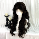 L - email Wig Hand Hook Lace Front Black Brown Curls Wigs - lemailwigs