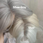 L - email Wig Hand Hook Sliver 38cm Short Lace Front Wigs - lemailwigs