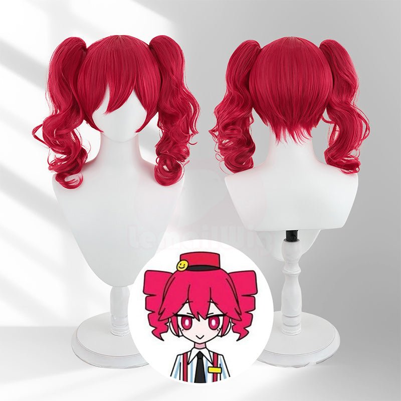 L - email Wig Hatsune Miku Kasane Teto Mesmerizer Red Cosplay Halloween Costume and Wig Kit - lemailwigs