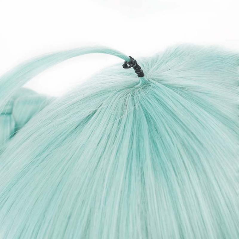 L - email Wig Hatsune Miku Noodle Stopper 110cm Double Braids Cosplay Wig - lemailwigs