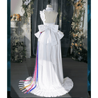L - email Wig Hatsune Miku Racing Miku 15th Anniversary Rhapsody White Cosplay Costume - lemailwigs