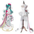 L - email Wig Hatsune Miku Racing Miku 15th Anniversary Rhapsody White Cosplay Costume - lemailwigs