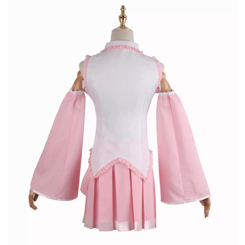 L - email Wig Hatsune Miku Sakura Miku Pink Full Set Halloween Cosplay Costume - lemailwigs