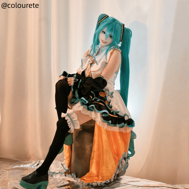 L - email Wig Hatsune Miku X Dairy Queen Lolita Skirt Cosplay Costume - lemailwigs