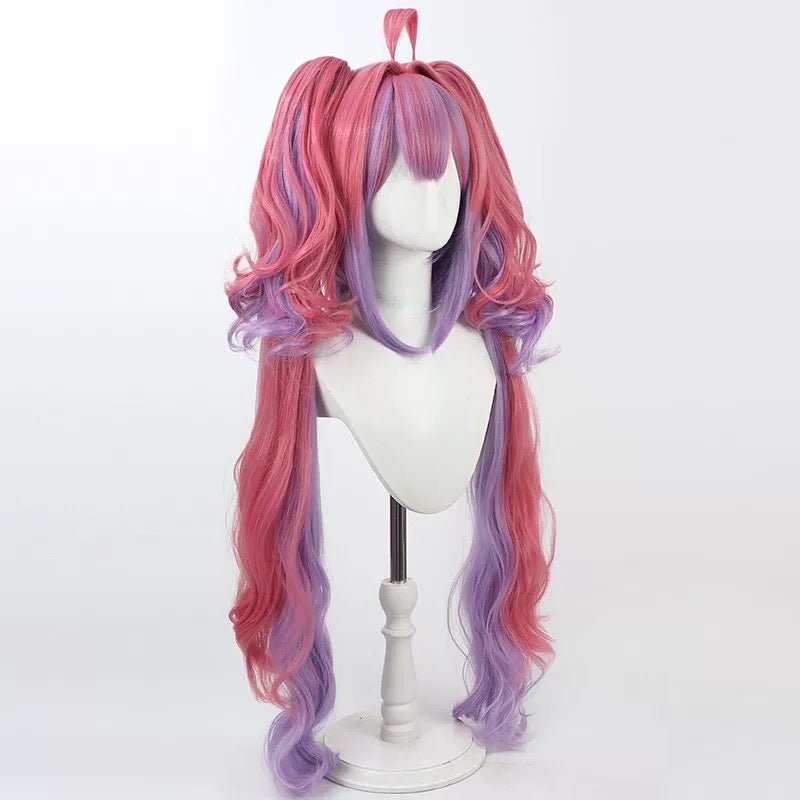 L - email Wig Hololive Kikirara Vivi Pink - purple Gradient 90cm Cosplay Wig - lemailwigs