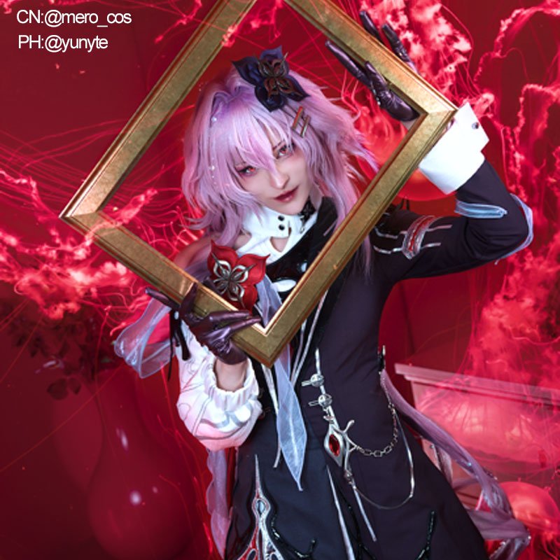 L - email Wig Honkai:Star Rail March 7th Evernight 100cm Long Cosplay Wig - lemailwigs