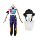 L - email Wig Huntrix KPOP Demon Hunter Zoey Cosplay Costume And Wig Full Set - lemailwigs