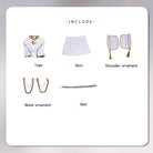 L - email Wig Huntr/X Kpop Demon Hunter Rumi Zoey Mira Kids' White Outfit Halloween Cosplay Costume - lemailwigs