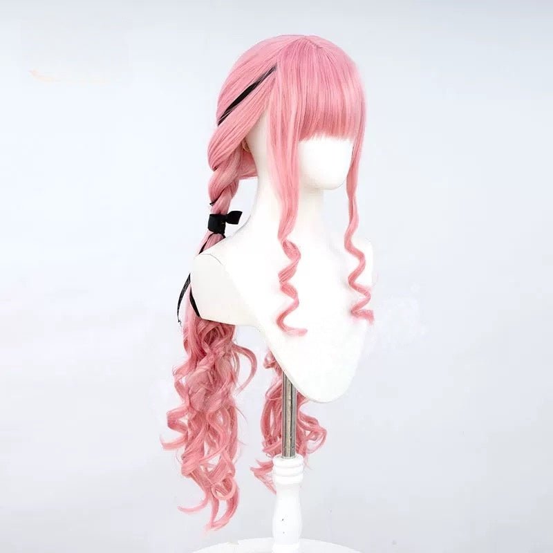 L - email Wig Infinity Nikki Pink 80cm Halloween Cosplay Wig - lemailwigs