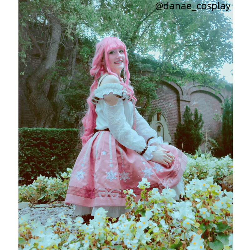 L - email Wig Infinity Nikki Pink 80cm Halloween Cosplay Wig - lemailwigs