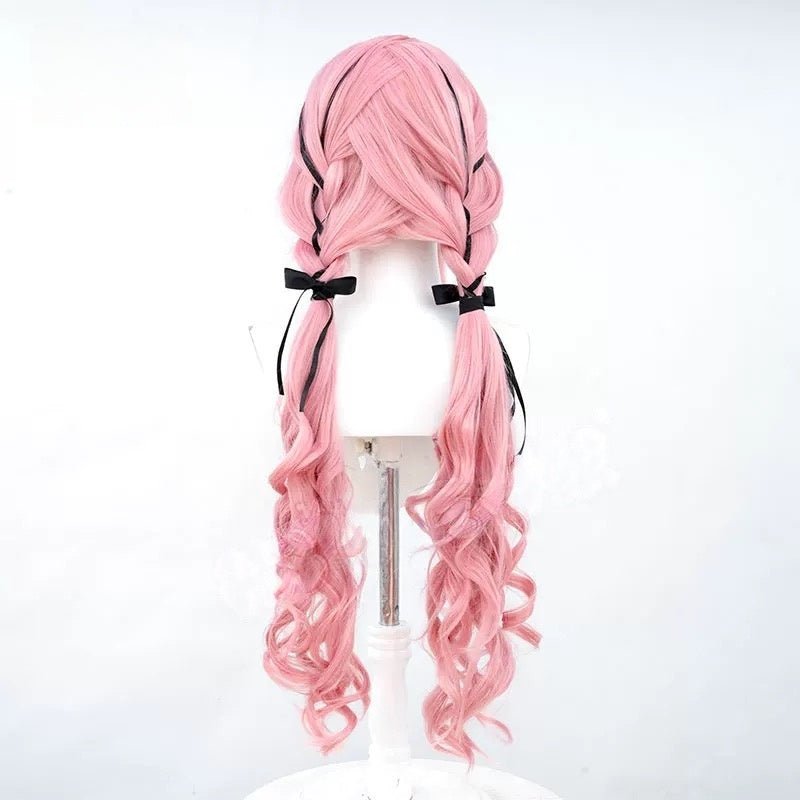 L - email Wig Infinity Nikki Pink 80cm Halloween Cosplay Wig - lemailwigs