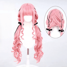 L - email Wig Infinity Nikki Pink 80cm Halloween Cosplay Wig - lemailwigs