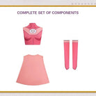 L - email Wig Invincible Atom Eve Pink Set Halloween Cosplay Costume - lemailwigs