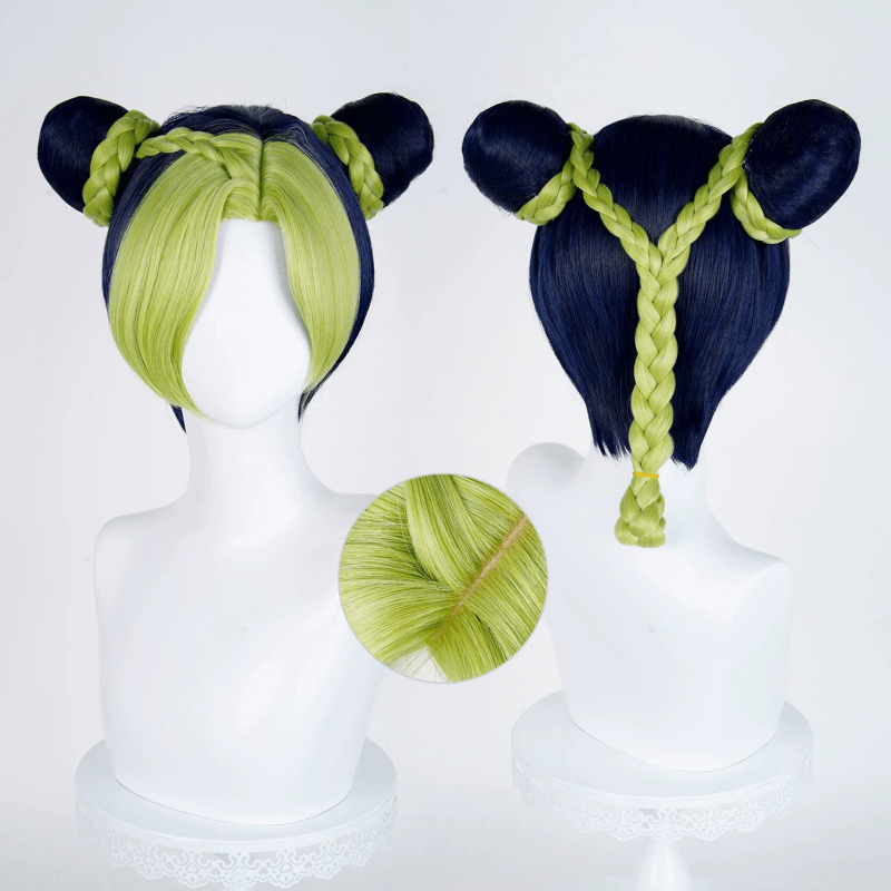 L - email Wig JoJo's Bizarre Adventure Jolyne Cujoh Color Mixing Halloween Cosplay Wig - lemailwigs