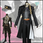 L - email Wig JoJo's Bizarre Adventure Jotaro Kujo Cosplay Costume And Wig Full Set - lemailwigs