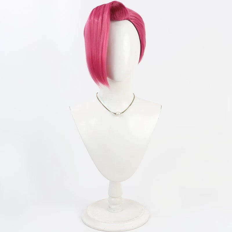 L - email Wig JoJo's Bizarre Adventure Vinegar Doppio Pink Halloween Cosplay Wig - lemailwigs