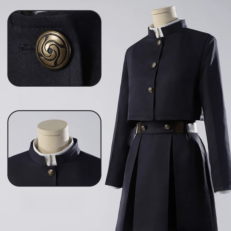 L - email Wig Jujutsu Kaisen Nobara Kugisaki Uniform Halloween Cosplay Costume - lemailwigs