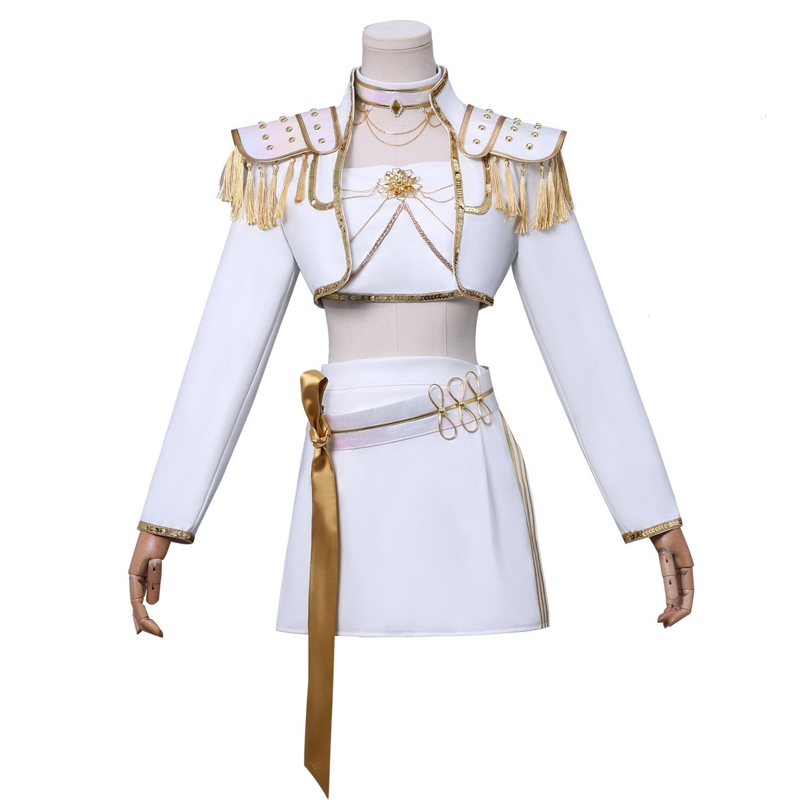 L - email Wig Kpop Demon Hunter Mira White Outfit Full Set (XS - XXXL) - lemailwigs