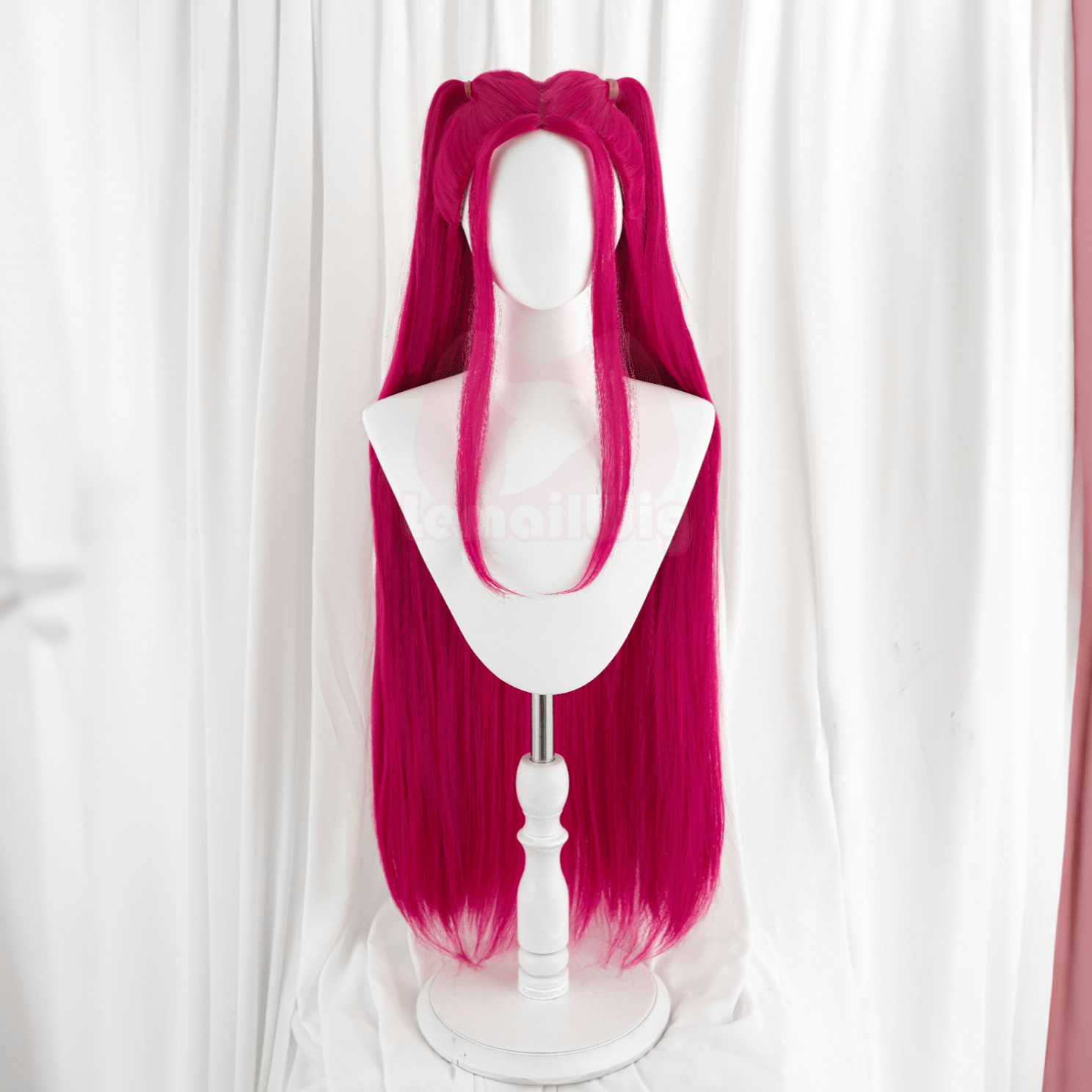 Cosplay Wig Mira - Demon Hunters Long Pink Hair For Halloween & Costume Events Pink Anime Hair